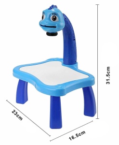 Masuta de desen cu proiector, 3 discuri cu imagini diferite, 8 carioci, +3 ani - Img 2
