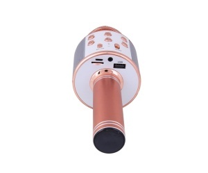 Microfon karaoke copii cu bluetooth, boxa integrata, wireless, USB rose-gold, SmartK - Img 2