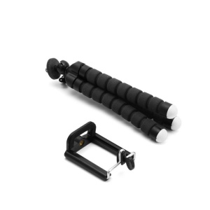 Mini trepied flexibil, reglabil 4 - 6 inch, pentru telefonul mobil Negru - Img 4