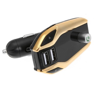 Modulator auto FM, car kit bluetooth, transmitator FM, Transmitator Bluetooth wireless, adaptor FM, modulator muzica Handsfree Mp3 Player, audio USB, design elegant, Auriu - Img 3