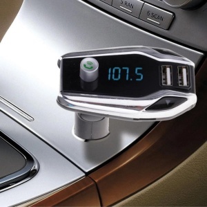Modulator auto FM, car kit bluetooth, transmitator FM, Transmitator Bluetooth wireless, adaptor FM, modulator muzica Handsfree Mp3 Player, audio USB, design elegant, Argintiu - Img 8