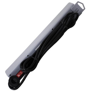Pachet - 5 x Bec LED disco rotativ colorat cu fasung E27, 3W+ 5 x Fasung stecher cu intrerupator + 2 x Triplu stecher + Prelungitor cu protectie pentru supratensiune si buton On/Off, 6 prize, 3M - Img 6