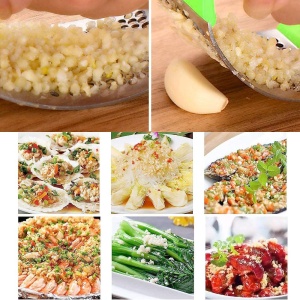 Presa usturoi manuala, awwaline®, verde, curbata, inox, usor de curatat - Img 5