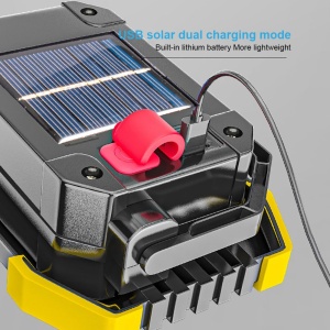 Proiector portabil cu incarcare solara/cablu USB, 1 x COB LED principal si 1 x LED SMD lateral, maner K KATHODE - Img 3