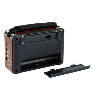 Radio portabil MP3, frecvente FM/AM/SW, slot SD, USB, lanterna, maro, Waxiba - Img 5