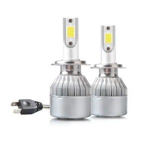 Set 2 becuri LED H7 Tiessa, 6000K, 36w, cu 2 faze de lumina alb-rece, aluminiu - Img 2