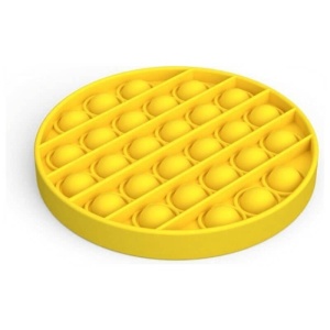 Set 2 Jucarii antistres din silicon, Pop it now, Push Bubble, forma Unicorn Portocaliu si Cerc Galben 18/13 cm, LikeStore - Img 6