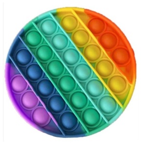 Set 2 jucarii fidget pop it antistress Pop the rainbow jucarii educative push bubble silicon multicolore rotund si patrat - Img 3