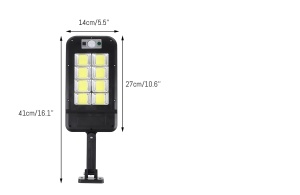 Set 2 lampi solare stradale cu panou solar si telecomanda, 160 x LED COB, 3 moduri de functionare, K KATHODE - Img 6