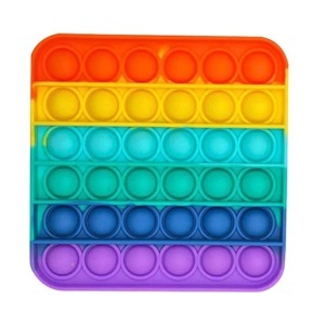 Set 2 x Jucarii POP IT!, antistres, din silicon, rotund si patrat, Multicolor - Krista® - Img 6