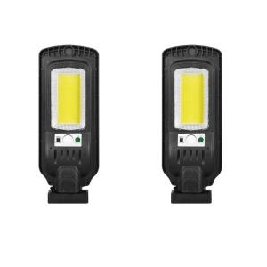 Set 2 x lampa stradala cu incarcare solara, 264 x LED COB, 3 moduri de functionare, buton ON/OFF, rotatie 360°, telecomanda inclusa, T-160A K KATHODE