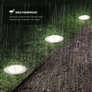 Set 2x Lampa Cu Incarcare Solara Rapida SI Timp Mare De Utilizare, Tip Spot Cu 8 Leduri, GAIA, Pentru Gradina, WaterProof ,IP65 , Carcasa Din Metal Rezistent - Img 4