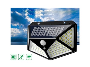 Set 3 lampi cu incarcare solara, cu senzori de amurg, miscare si lumina, 3 trepte de iluminare, 100 x LED, JRH - Img 4