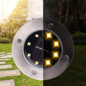 Set 4 Lampi Solare Gradina Tip Spot Vaxiuja,600mAh,8x LED,Rezistent La Apa IP65,Otel Inoxidabil,Alb Cald - Img 4