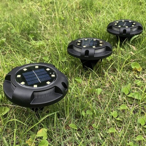Set 4 lampi solare tip spot pentru gradina, 8 leduri, buton ON/OFF, senzor de lumina, alb cald 18-10 K KATHODE - Img 4