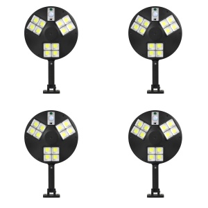 Set 4 x lampa stradala cu incarcare solara, 144 x LED COB, senzor de miscare/amurg/stare de veghe, buton ON/OFF, telecomanda LF-1758 K KATHODE - Img 2