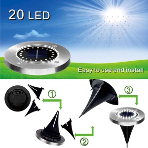 Set 8 lampi solare tip spot pentru gradina, 20 x LED, buton ON/OFF, senzor de lumina, alb rece 18-19 K KATHODE - Img 8
