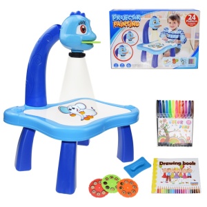 Set tabla de desenat pentru copii cu proiector holograme, albastru K KATHODE - Img 3