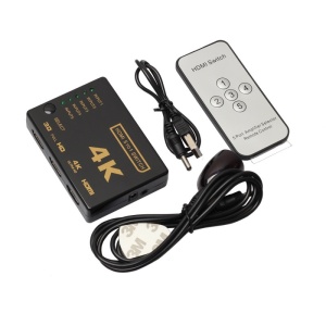 Splitter HDMI 4K, switch 5x1 porturi cu telecomanda, negru - Img 2