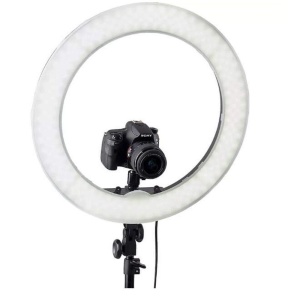 Trepied Lampa LED Circulara Profesional Make-up, Sedinta Foto, Lumina Calda/Rece, 28W, 35cm, Photo Studio, Selfie Telefon, Ring Light - Img 5