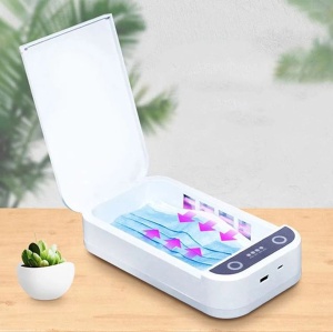Aparat de dezinfectare si sterilizare cu lumina UVC si aromaterapie cu incarcare USB si portabil, pentru telefoane, chei si alte obiecte mici - Img 2