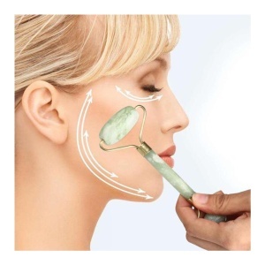 Aparat pentru masaj facial si corporal, jad, 2 role, multifunctional, verde - Img 3