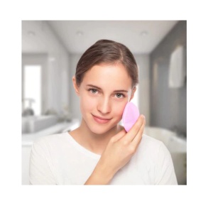 Aparat pentru masaj facial Tiessa®, silicon, autonomie 3h, roz - Img 6