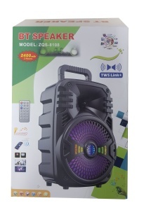Boxa portabila bluetooth tip troller, difuzor 8 inch cu lumini colorate, cu ecran, 15 W claritate si bass - Img 2
