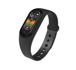 Bratara fitness, smart watch, M5 Digital-Play, Concentratie oxigen, Ritm cardiac, Tensiune, Calorii, Bluetooth, Pedometru, Negru Gri