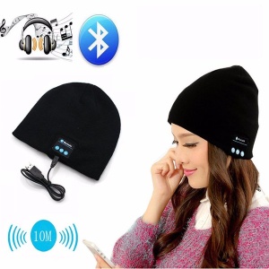 Caciula Smart, Muzicala cu functie bluetooth, microfon si casti incorporate, Unisex, negru - Img 2
