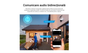 Camera de supraveghere exterior Wireless cu panou solar Pro 2MP, WiFi, FullHD Night Vision, PIR, rezistenta la apa IP66, senzor de miscare, comunicare bidirectionala, rotire din aplicatie - Img 4