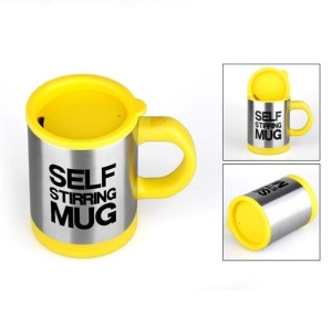 Cana cu amestecare, Self Stirring Mug, 350ml, galben - Img 2