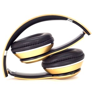 Casti Stereo STN-16 Bluetooth/Wireless cu Microfon Micro SD si Radio FM, Bass Puternic Gold - Img 2