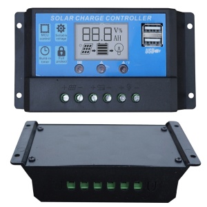 Controler 30A Regulator Solar PWM 12V 24V pentru Panou Fotovoltaic de maxim 720W(24V) cu 2 mufe USB - Img 2