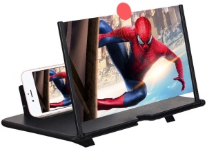 Ecran cu suport pliabil pentru marirea imaginii de pe telefonul mobil, Lupa, 10 Inch, Negru, LikeStore - Img 6