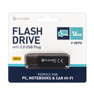 Flash Drive USB 2.0 V-Depo Platinet, 16 GB