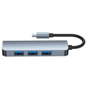Hub USB 3.0 cu 4 porturi, conectare Type C, 5 Gbps, led indicator, gri K KATHODE - Img 5
