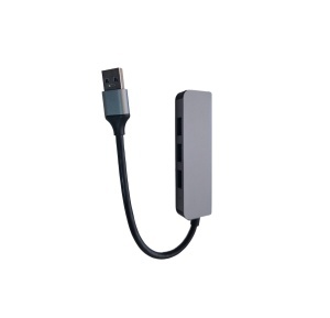 Hub USB 3.0 cu 4 porturi, conectare USB A, 5 Gbps, led indicator, gri mat K KATHODE - Img 2