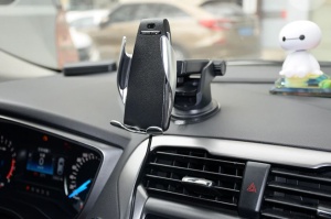 Incarcator auto wireless QI universal, model Penguin Wireless Charger, Silver-Black - Img 6