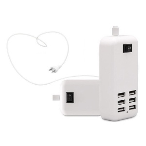 Incarcator portabil, cu intrerupator, 6 porturi usb, alb, Kathode - Img 2