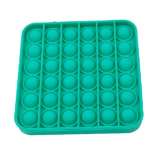 Jucarie Senzoriala Antistres din silicon Pop it Now, Push Bubble, patrat, verde - Img 2