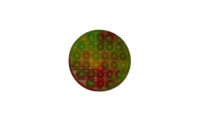Jucarie senzoriala din silicon, antistres, POP IT! rosu, verde, galben - cerc KATHODE