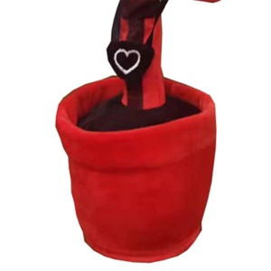 Jucarie Squid Game, Vorbitoare si Dansatoare, Soldatul Cerc, 32 cm, Rosu/Negru, incarcare USB - Img 8