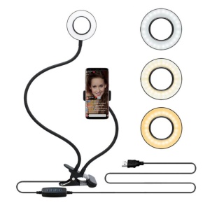 Lampa circulara de birou, 3 moduri de functionare, clema de prindere, suport telefon K KATHODE