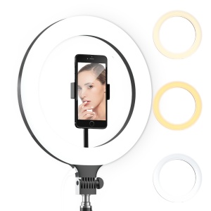 Lampa circulara LED tip inel (Ring Light), Diametrul 26 cm, pentru TikTok, Vlog, Make-up, Selfie - Img 2
