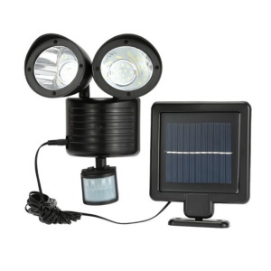 Lampa cu incarcare solara si panou solar, 24 leduri, senzor de miscare, buton ON/OFF K KATHODE