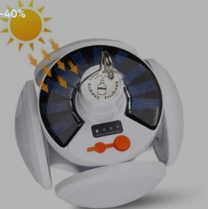 Lampa Solara 30 LED-uri - Pliabila, Prindere cu Carlig, 5 Moduri de Luminare, IP65, 20 W, Alb - Img 7