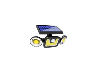 Lampa tripla cu incarcare solara si panou solar, senzor de miscare si lumina, 3 moduri de iluminare, stare de veghe, 82 x led, 30W KATHODE - Img 2