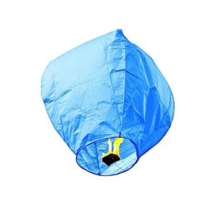 Lampion albastru, biodegradabil, oval, 62x42x30 K KATHODE