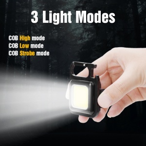 Lanterna LED de buzunar, SIHOiSi, USB, 500 lm, 6x4.2 cm, Negru - Img 3